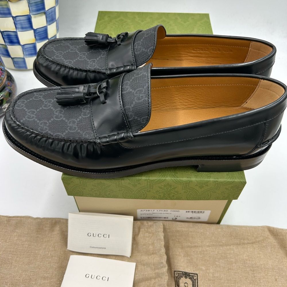 Men's Gucci millennial Supreme loafers size 12.5 made in Italy - Picture 6 of 12